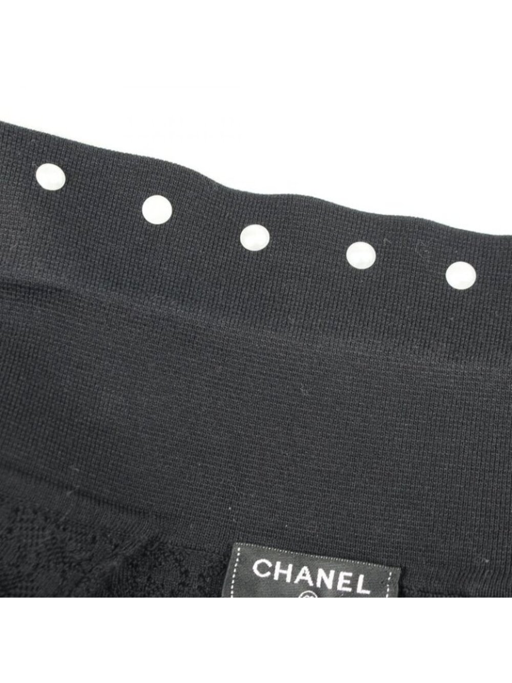 Chanel Dress CC Logo Button Pearl Cotton Nylon Knit - Picture 5 of 9